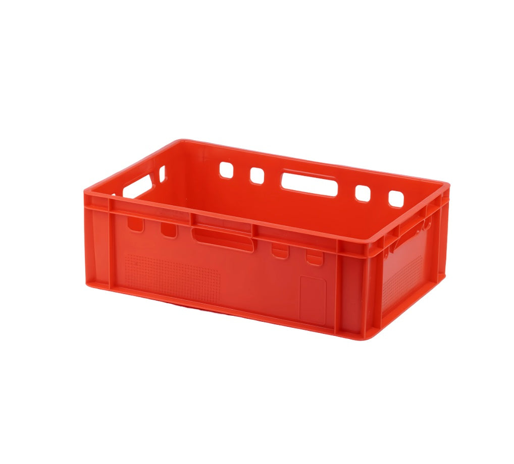 E2 Kiste, Kunststoff, rot, 600x400x200 mm, Eurokasten E2