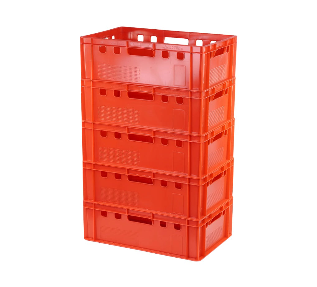 Scatola E2, plastica, rossa, 600x400x200 mm, scatola Euro E2