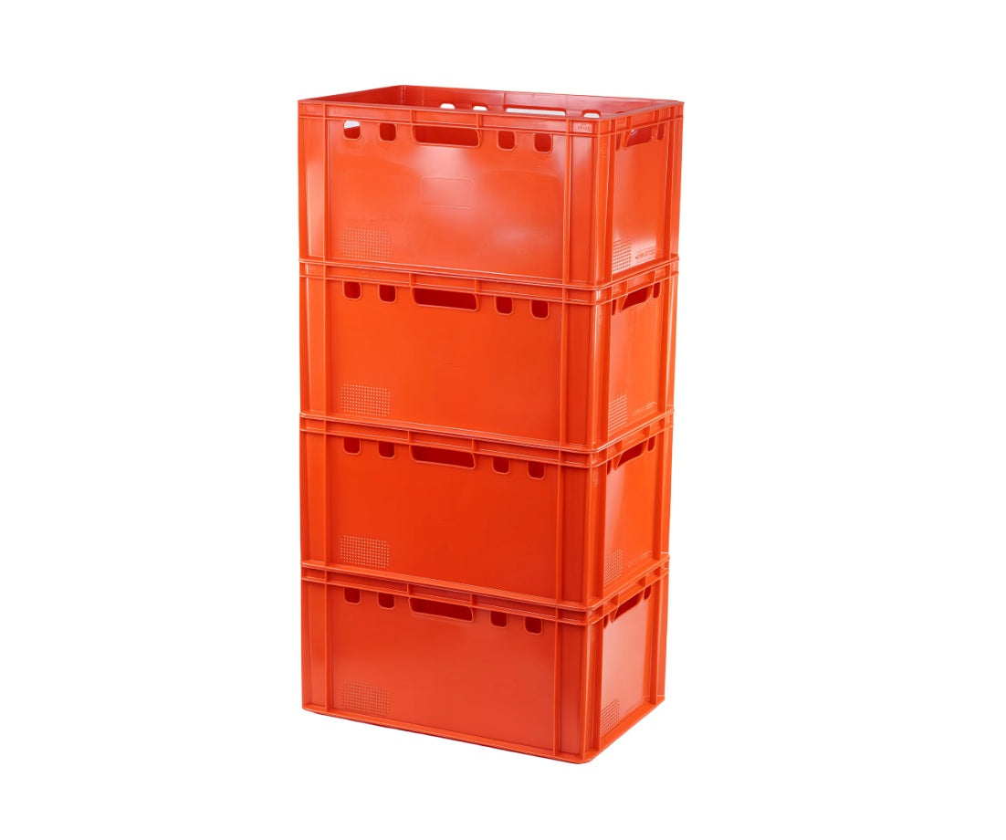 Scatola E3, plastica, rossa, 600x400x300 mm, scatola Euro E3